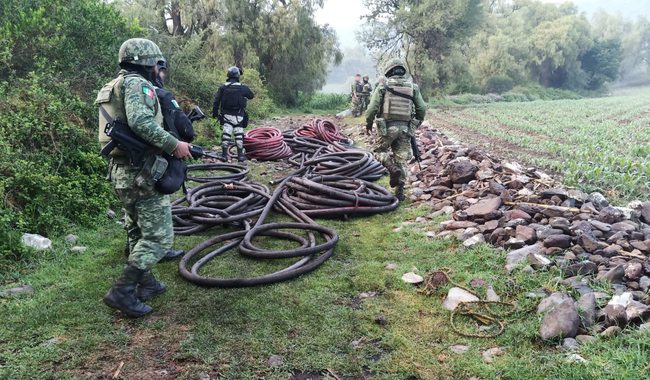 Operativo en Hidalgo: Desmantelan centros de huachicol y descubren 8 tomas clandestinas