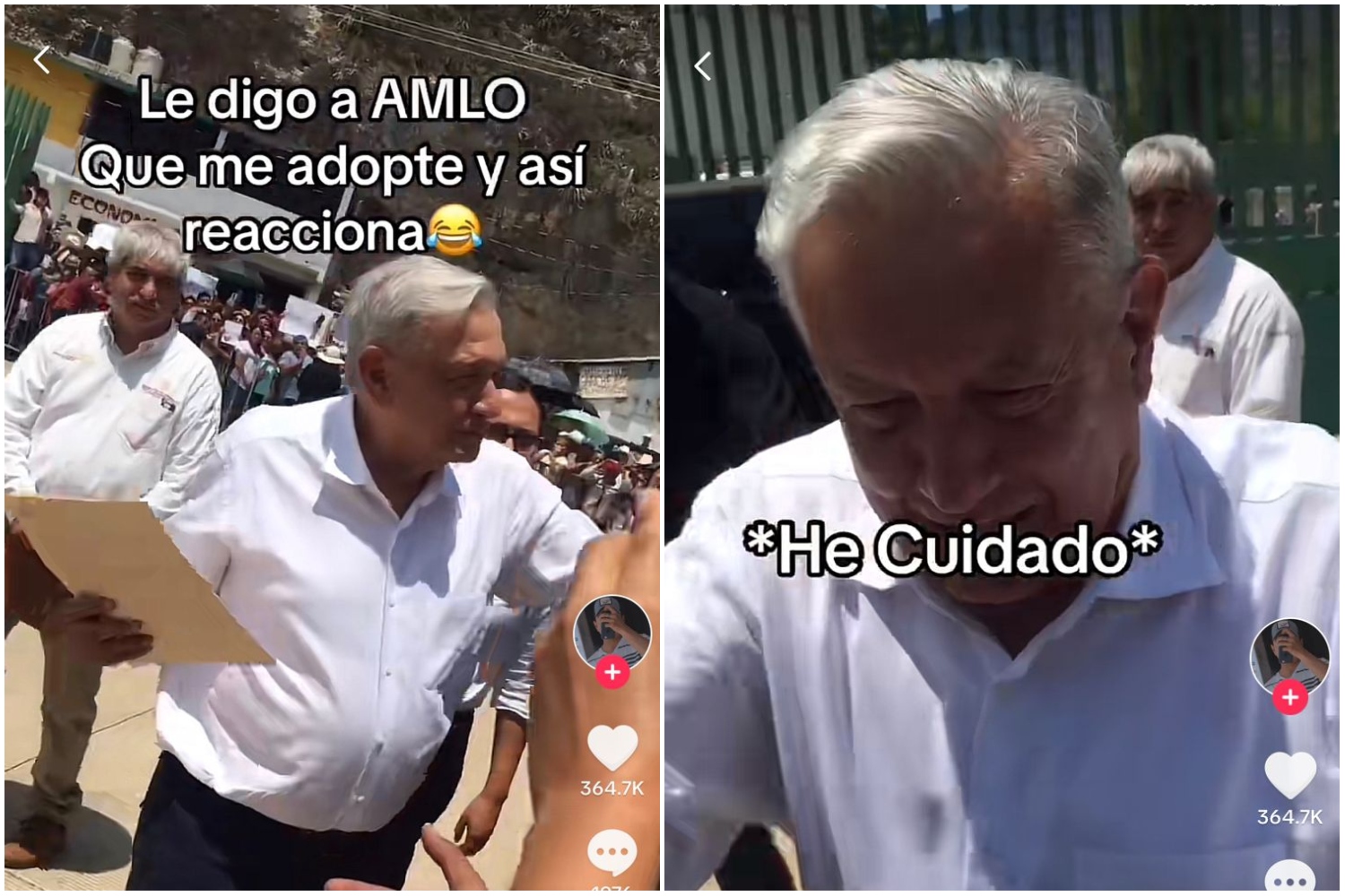 VIDEO | Joven hidalguense le pide a AMLO que lo adopte y así reacciona