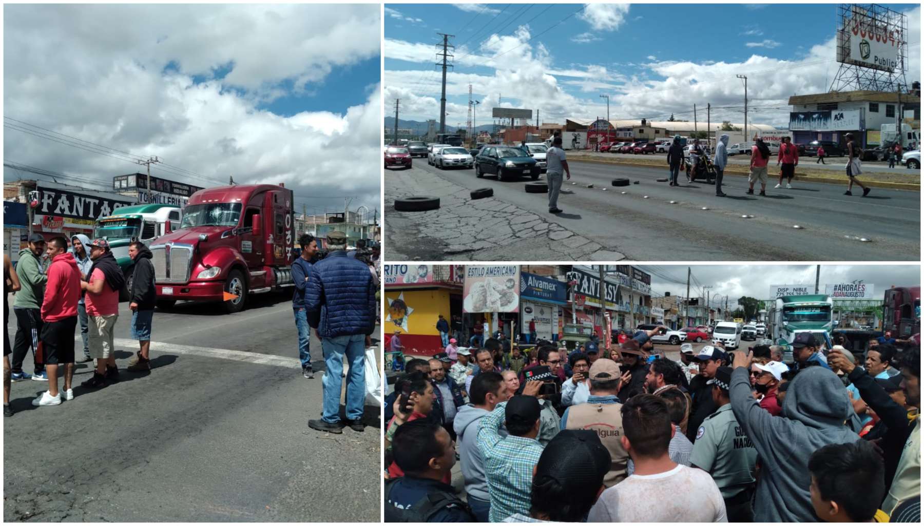 Bloqueo en la carretera Tulancingo: Manifestantes exigen seguridad vial