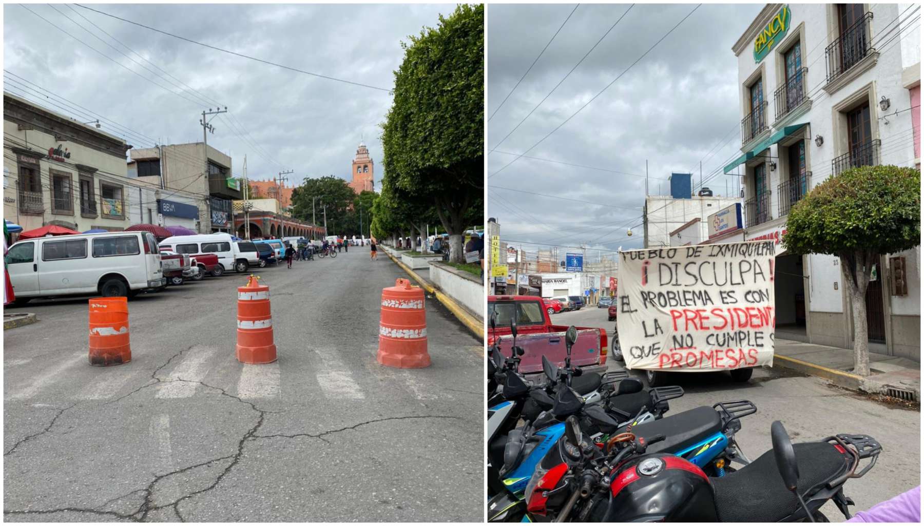 Ixmiquilpan: manifestantes cierran el centro del municipio