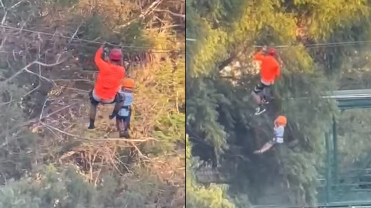 VIDEO | Niño cae de tirolesa en Monterrey; suspenden parque