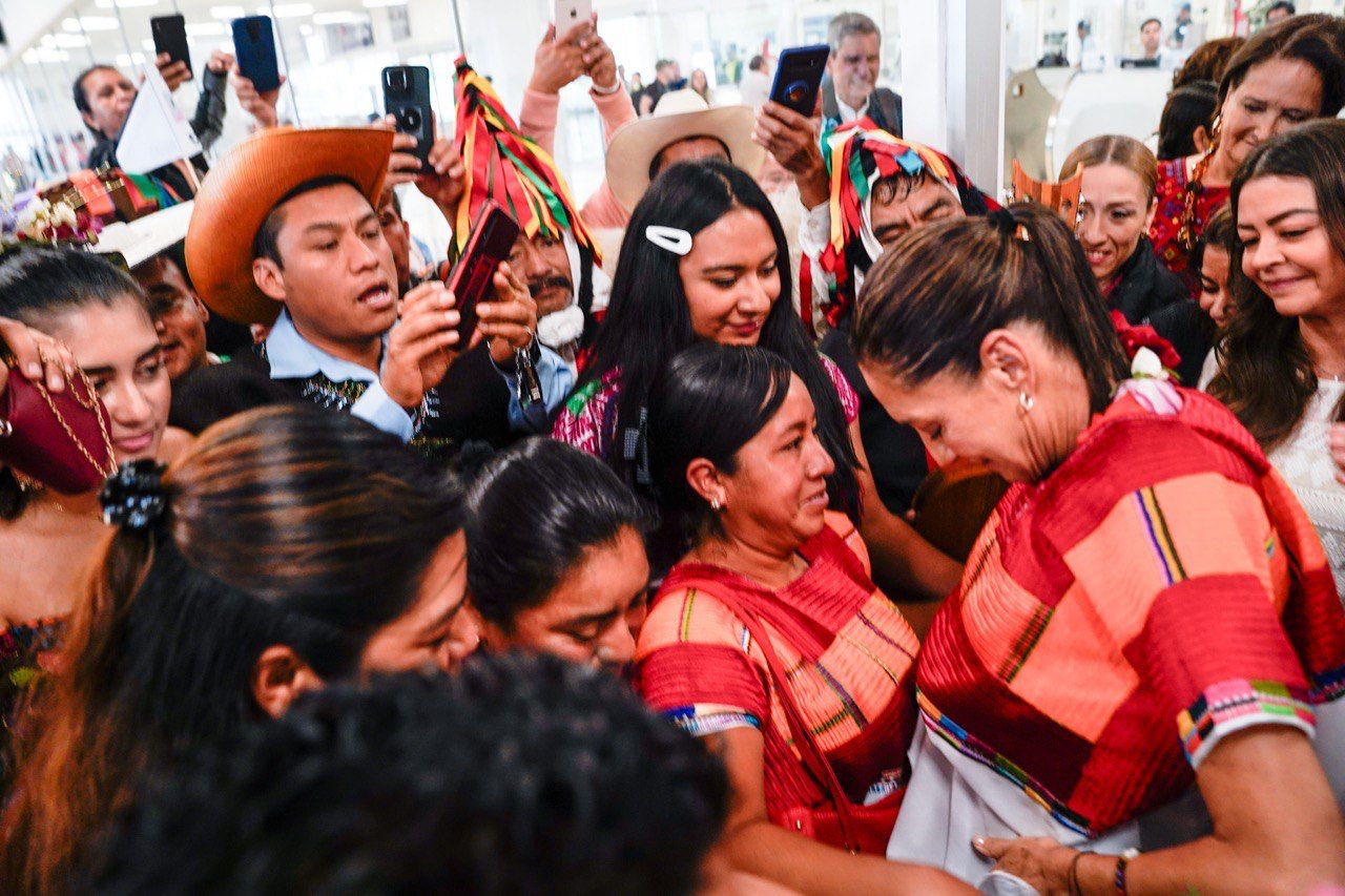 Con muestras de la riqueza cultural de Chiapas reciben a Claudia Sheinbaum