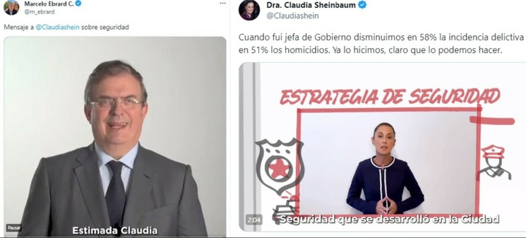 Expone Sheinbaum estrategia de seguridad aplicada en CDMX; Ebrard responde