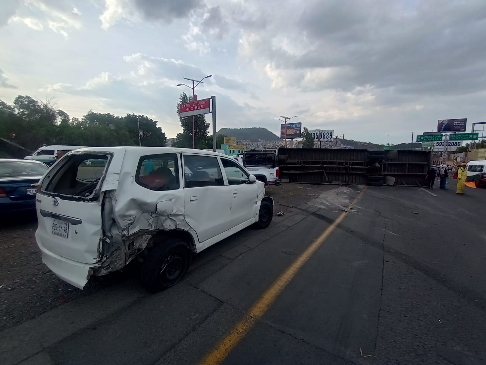 Accidente en la México-Pachuca hoy: tráiler sin frenos deja un muerto