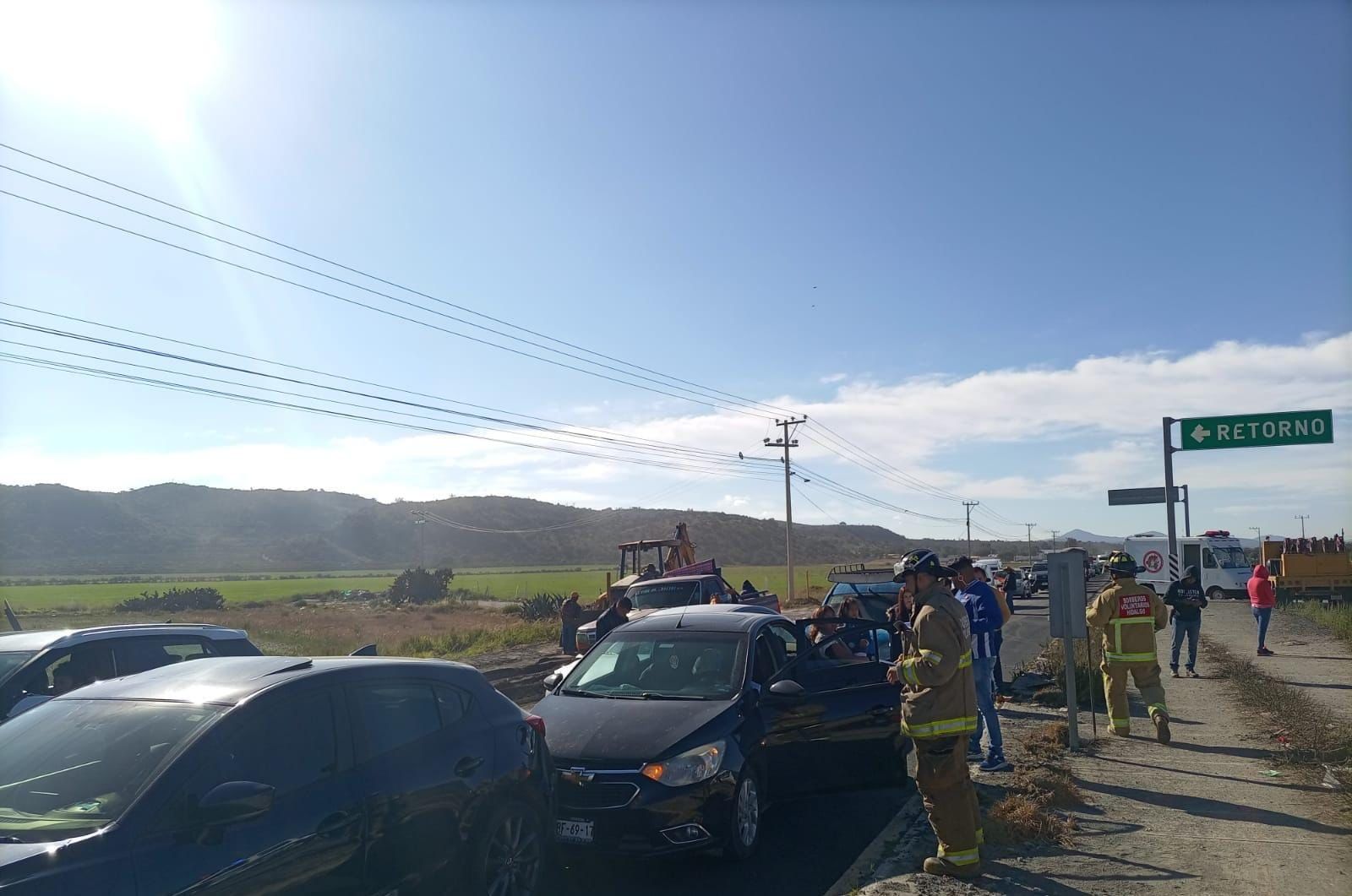 Carambola en carretera Pachuca-Ciudad Sahagún: deja cuatro lesionados