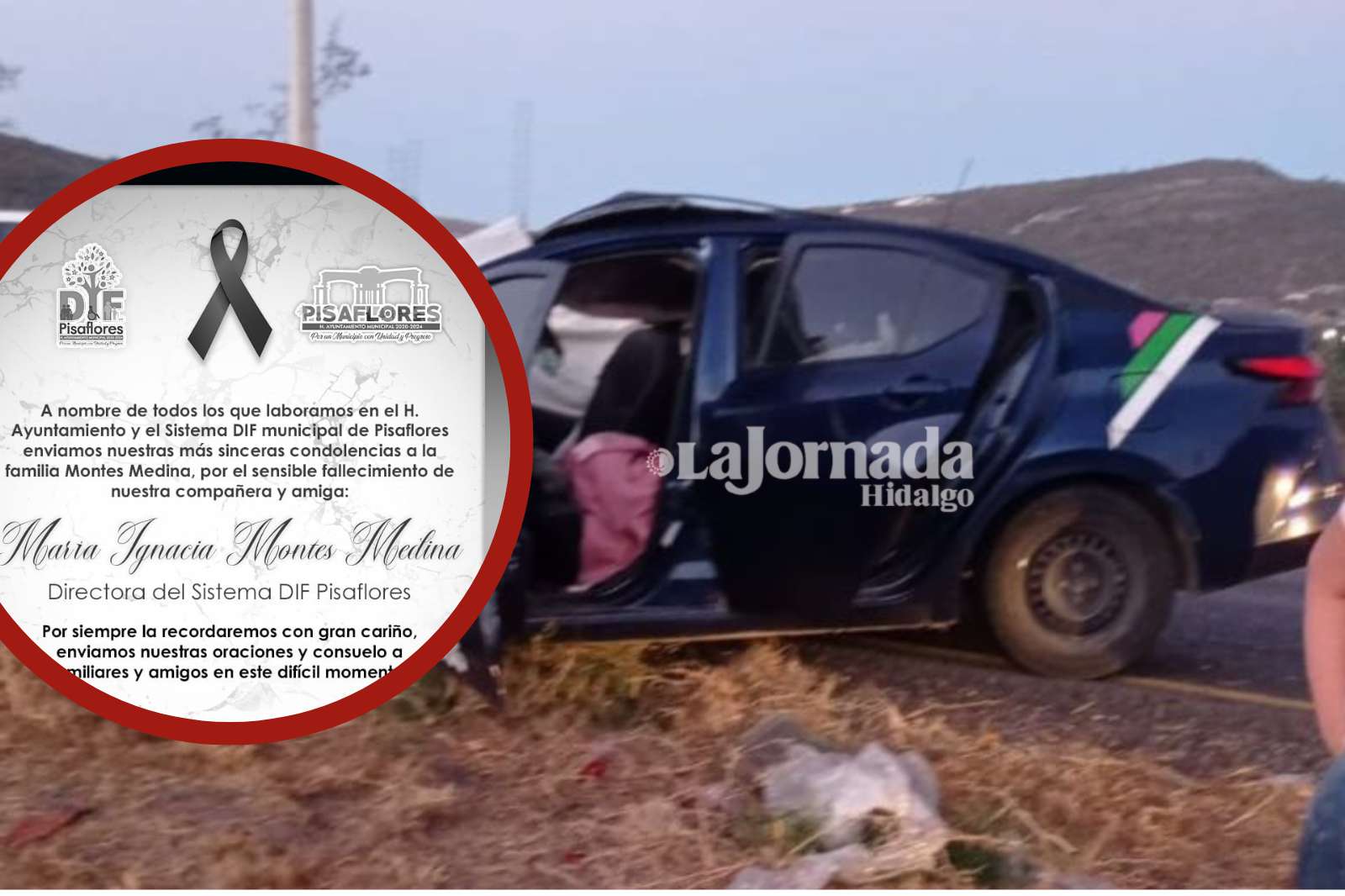 Muere en accidente automovilístico directora del DIF de Pisaflores