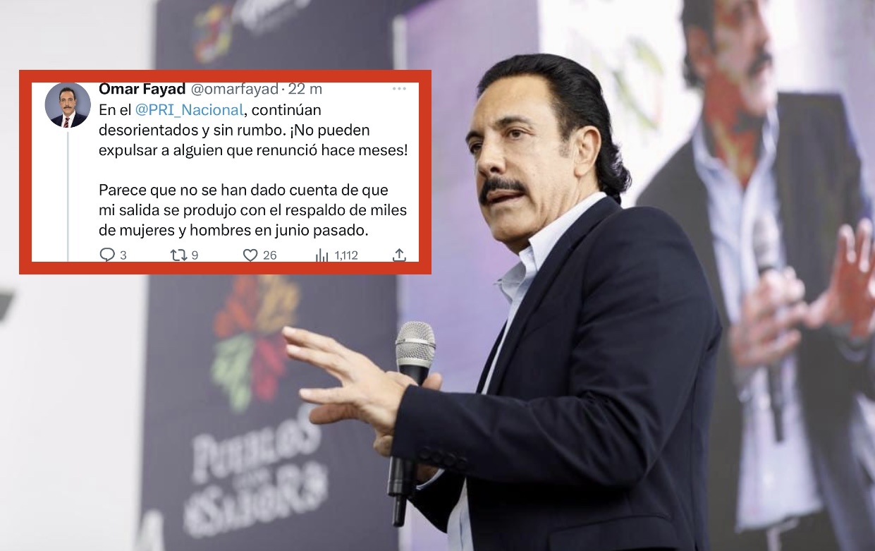 Fayad responde al PRI: “no pueden expulsar a alguien que renunció”