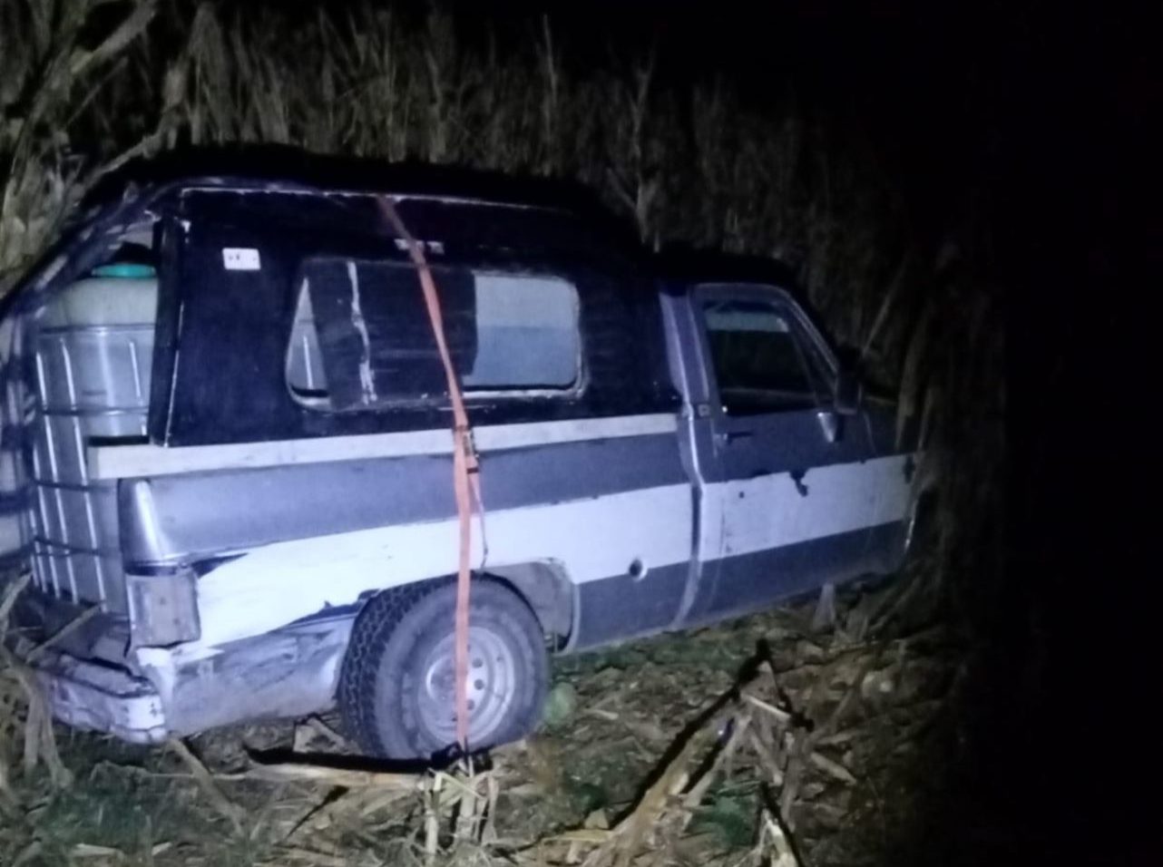 Tlahuelilpan: aseguran camioneta que transportaba huachicol