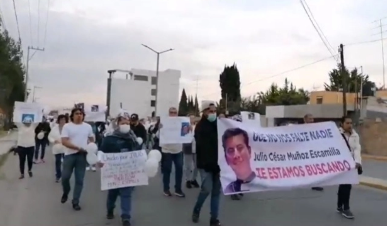 Ciudad Sahagún: localizan a joven sin vida y familiares realizan marcha