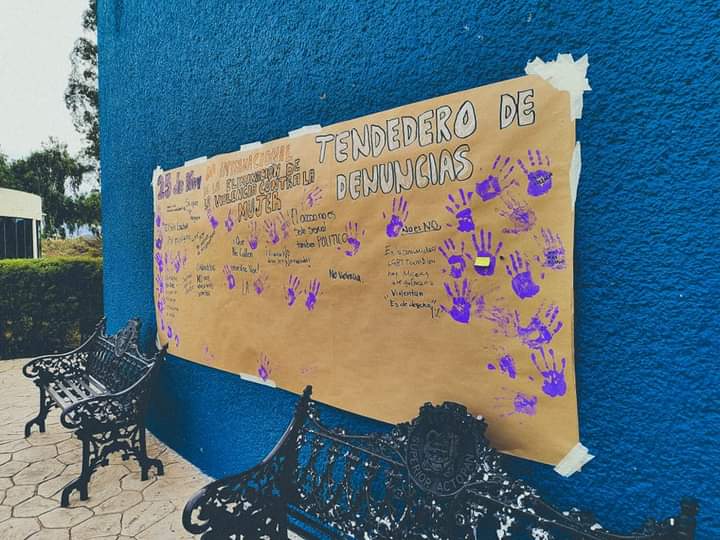 Escuela Superior de Actopan: realizan tendedero de denuncias previo al 25N