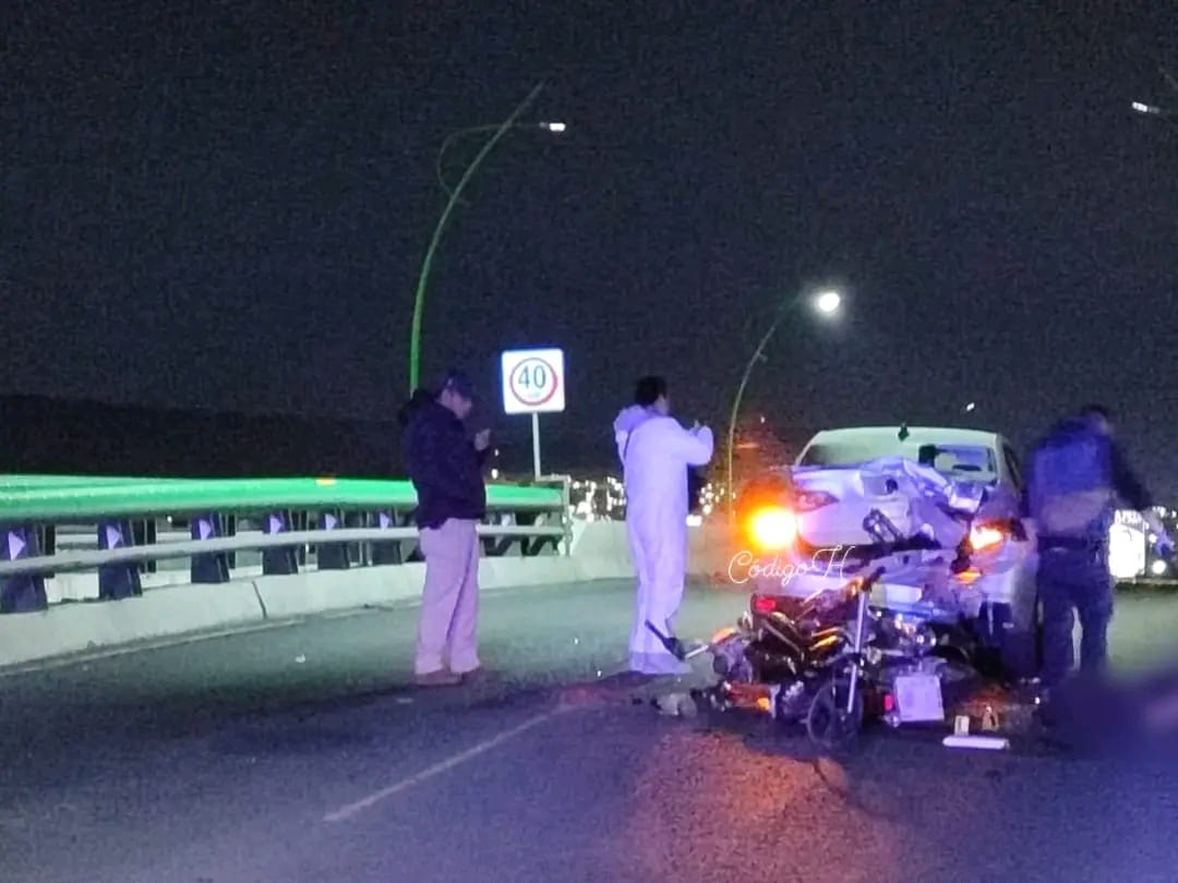 Pachuca: conductor quería evitar alcoholímetro y mata a motociclista