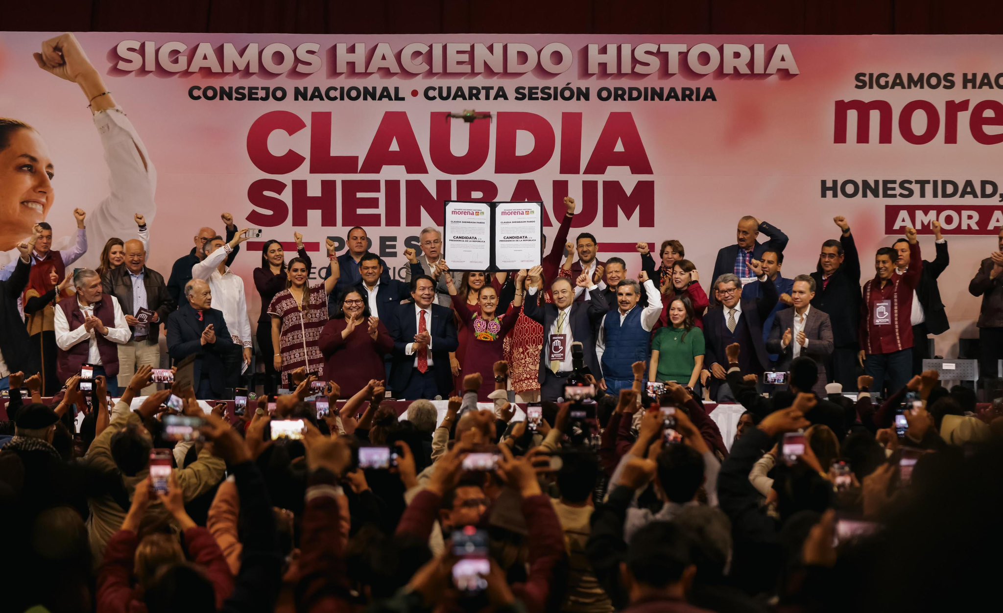 Morena, PT y PVEM respaldan a Claudia Sheinbaum como la próxima presidenta de México