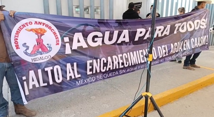 Caasim Pachuca: Antorcha exige bajar tarifas de cobro de agua