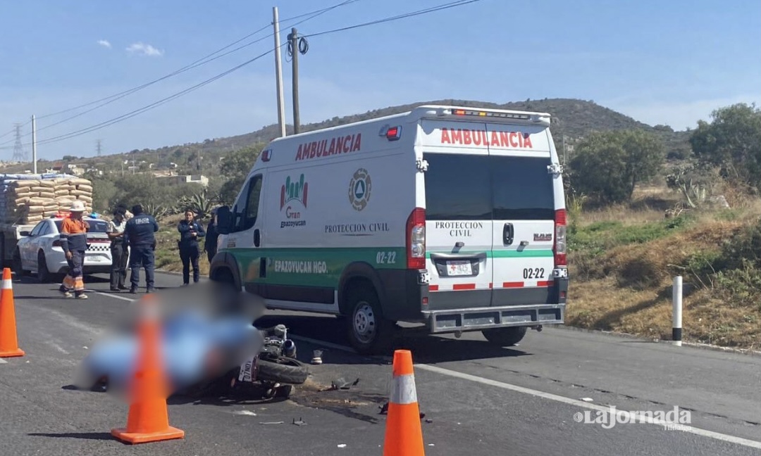 Carretera Pachuca-Tulancingo: pierde la vida motociclista tras accidente