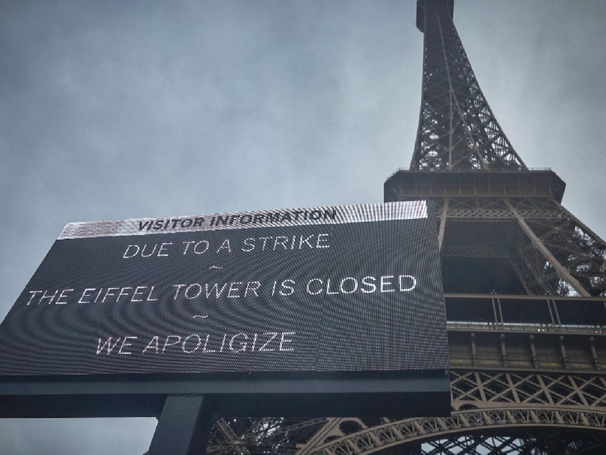 Torre Eiffel cierra por cuarto día por reconducción de huelga