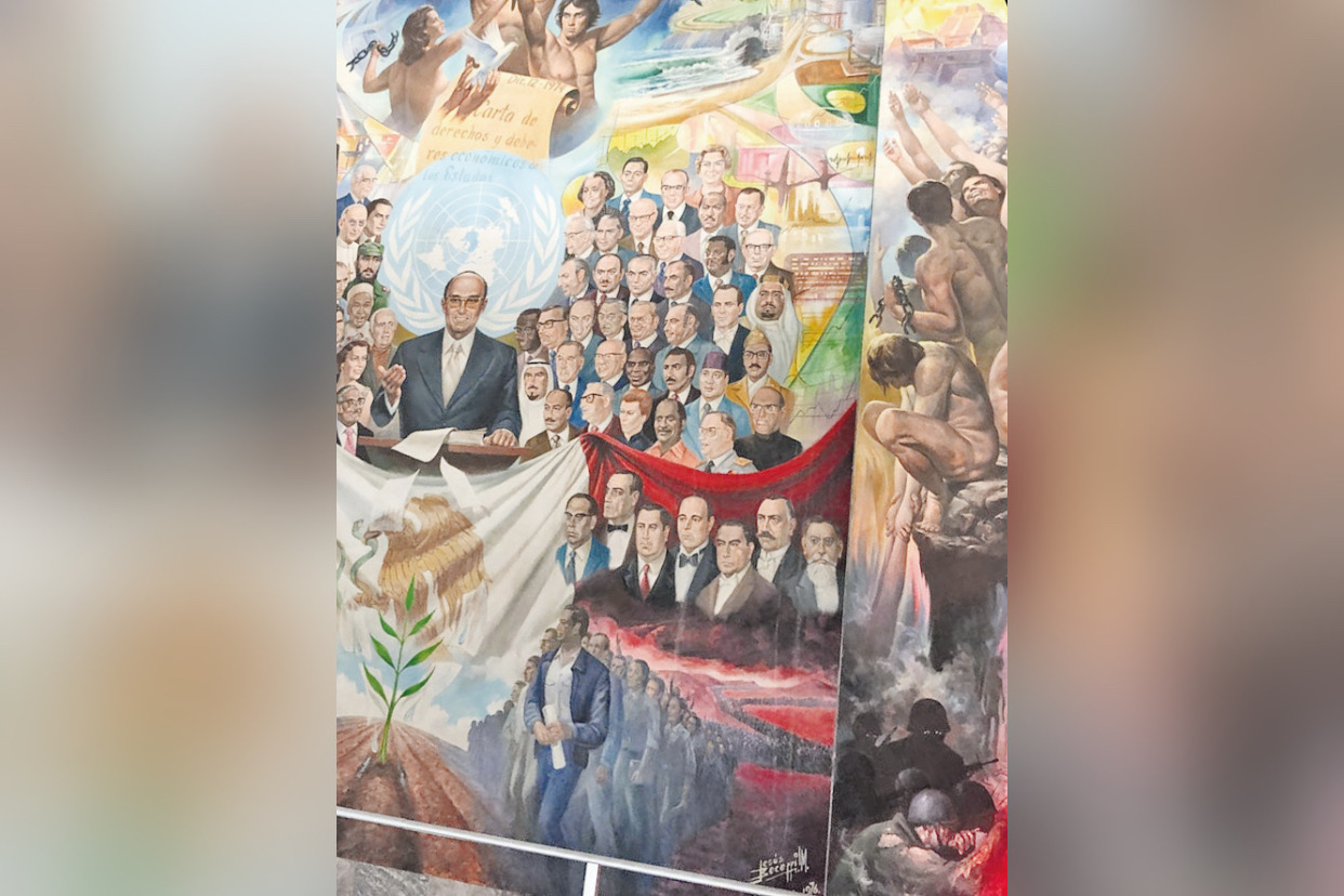 Indigna ocultamiento de mural de Jesús Becerril en Palacio de Gobierno