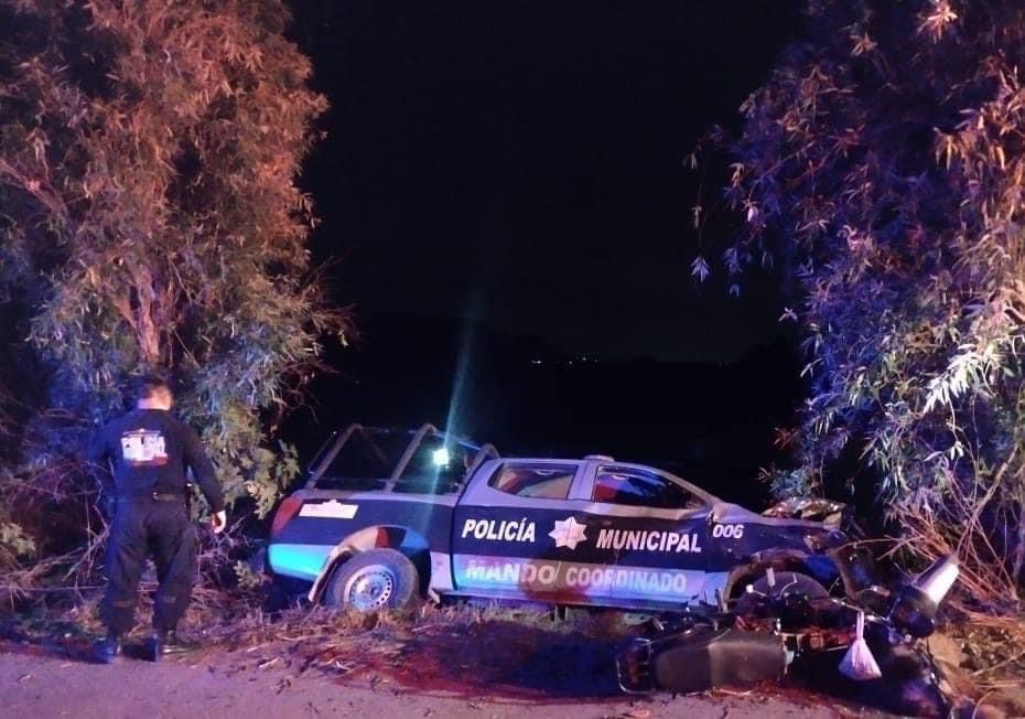 Patrulla de Chilcuautla mata a motociclista por exceso de velocidad