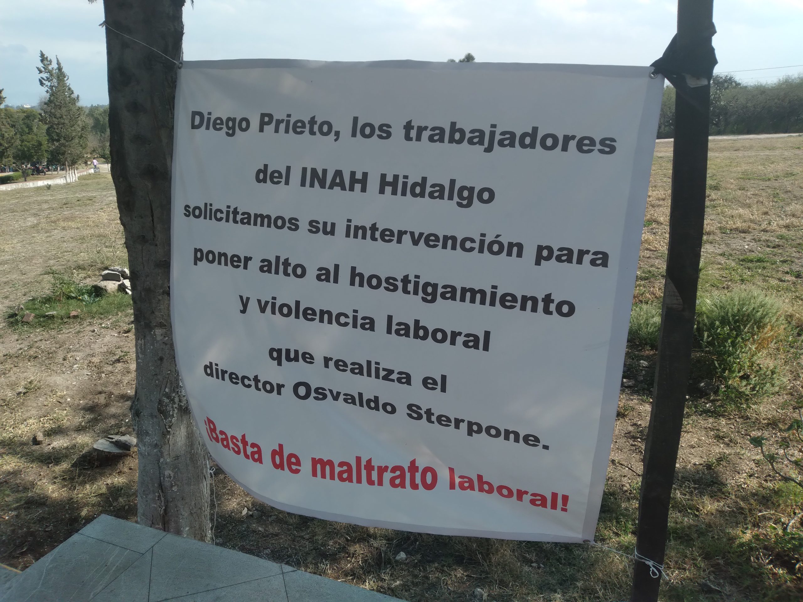 Se agudiza conflicto en el INAH en Hidalgo; sindicalizados vuelven a protestar