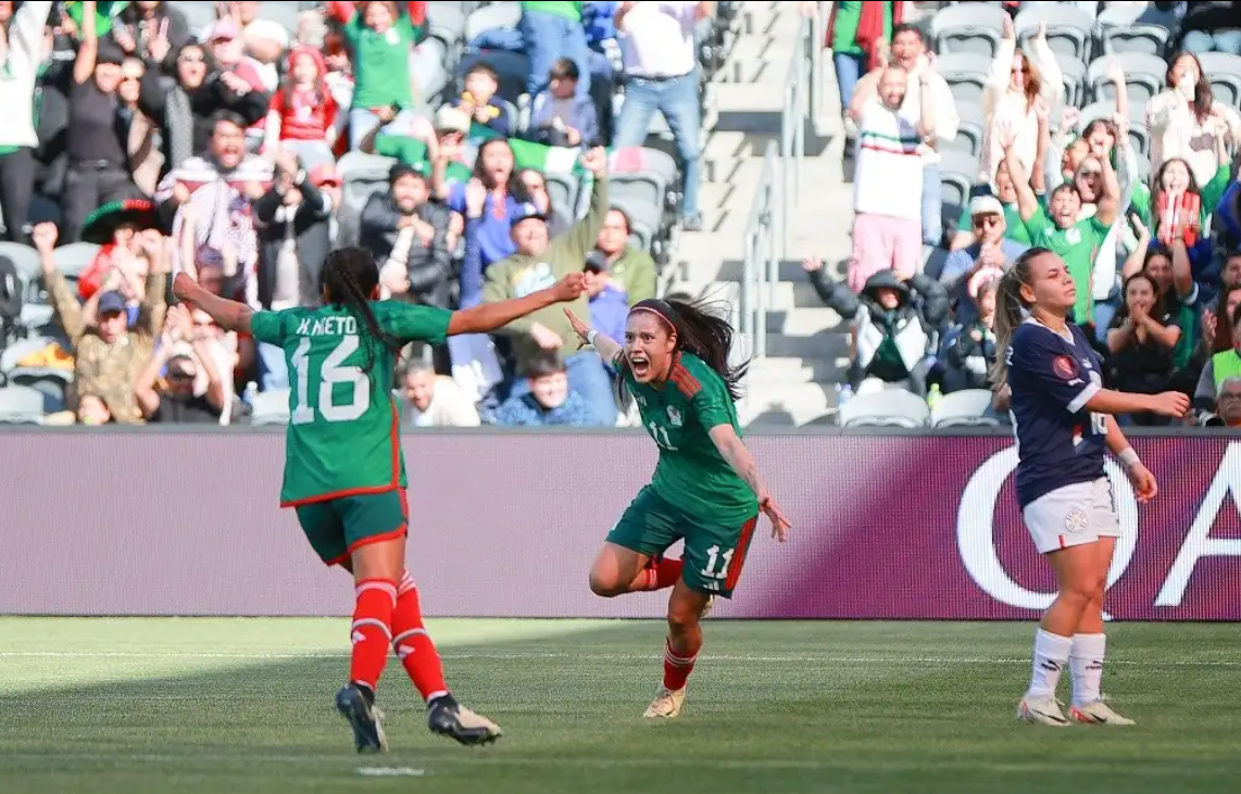 México vence 3-2 a Paraguay y avanza a semifinales en Copa Oro Femenil