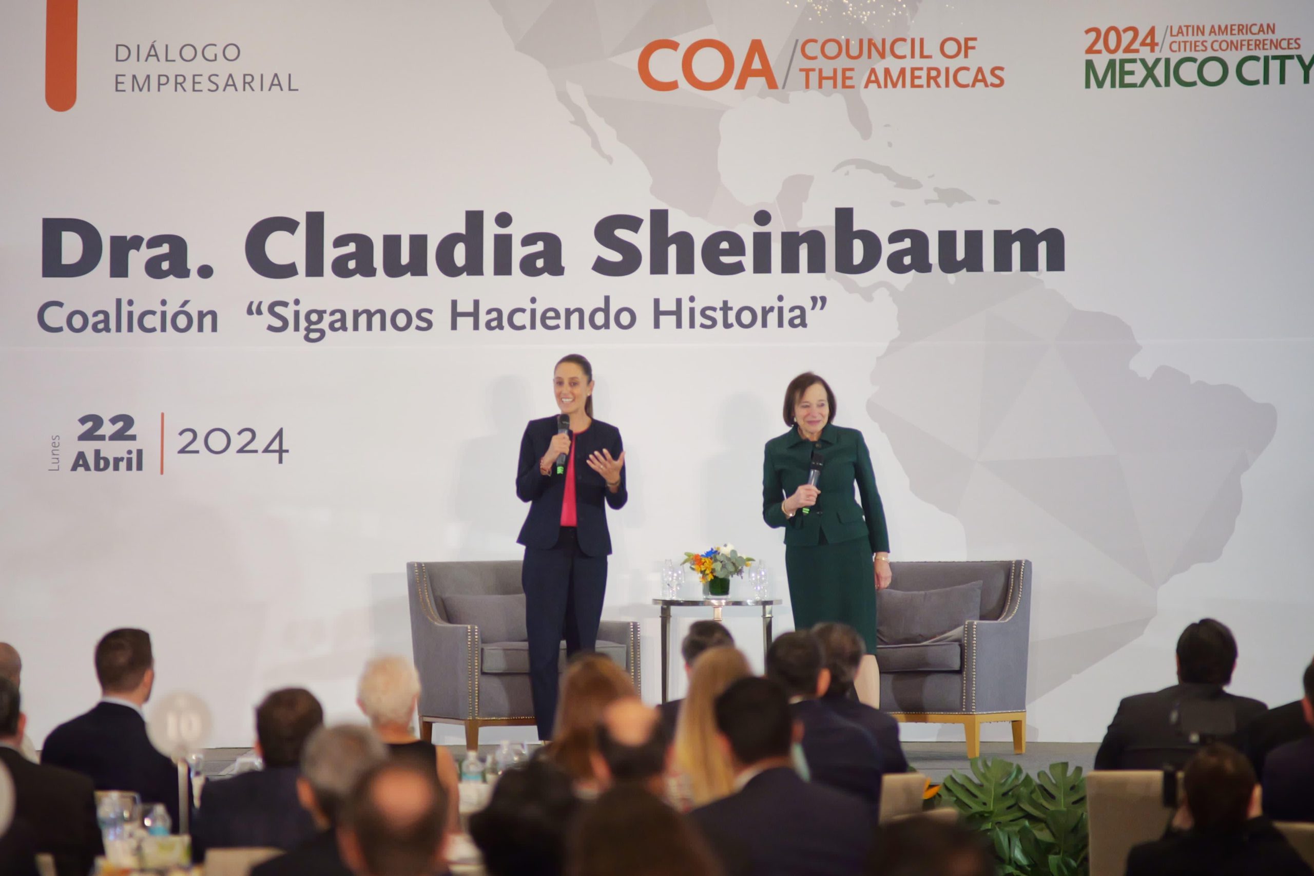 Sheinbaum presenta su proyecto para el desarrollo ante el Council of the Americas