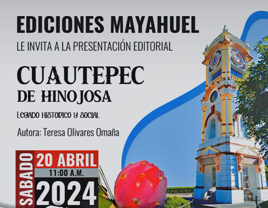 Presentarán libro “Cuautepec de Hinojosa, legado histórico y social”