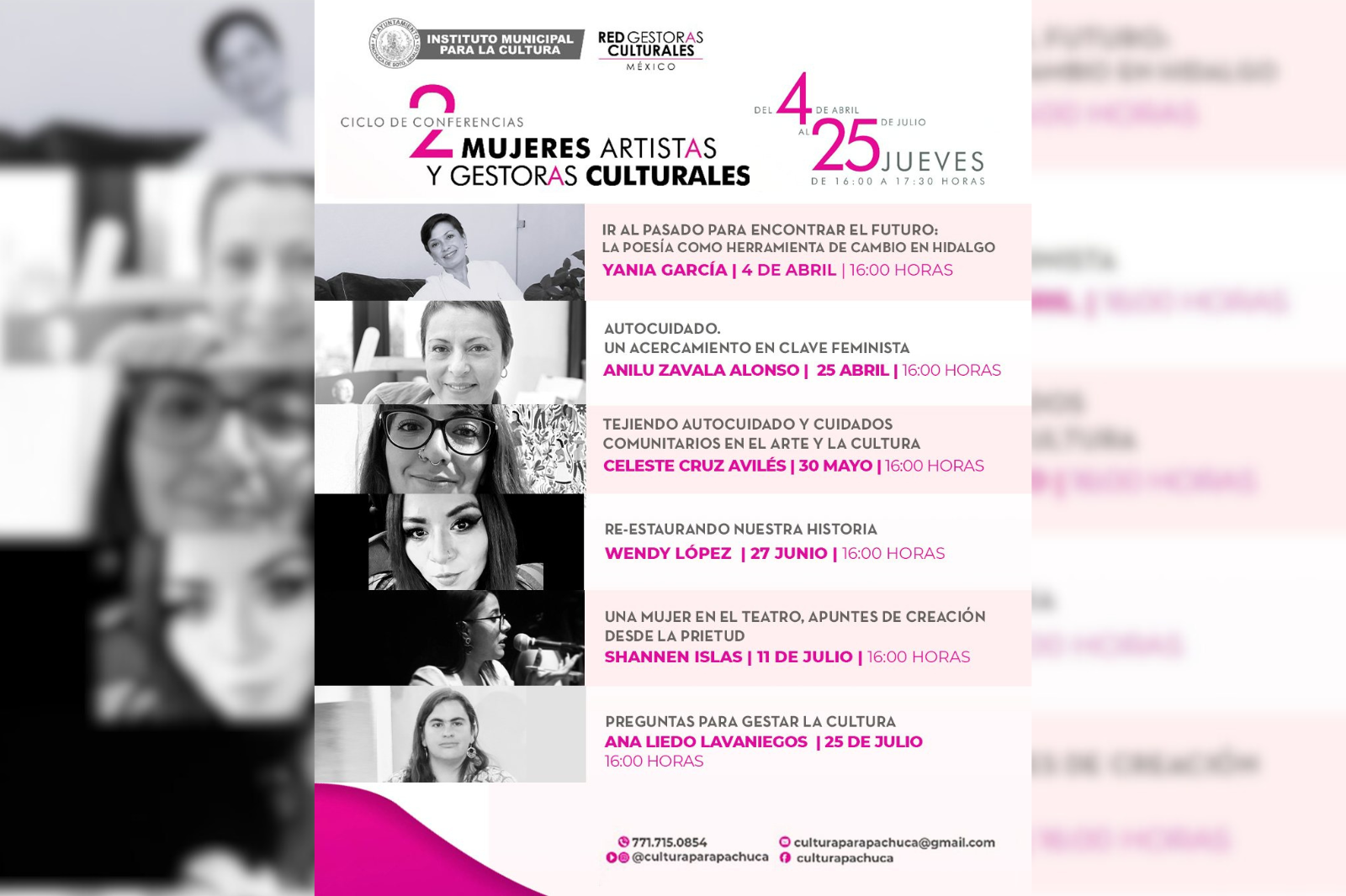 ¡Agéndalo! Está por iniciar ciclo de conferencias de Mujeres Artistas y Gestoras Culturales