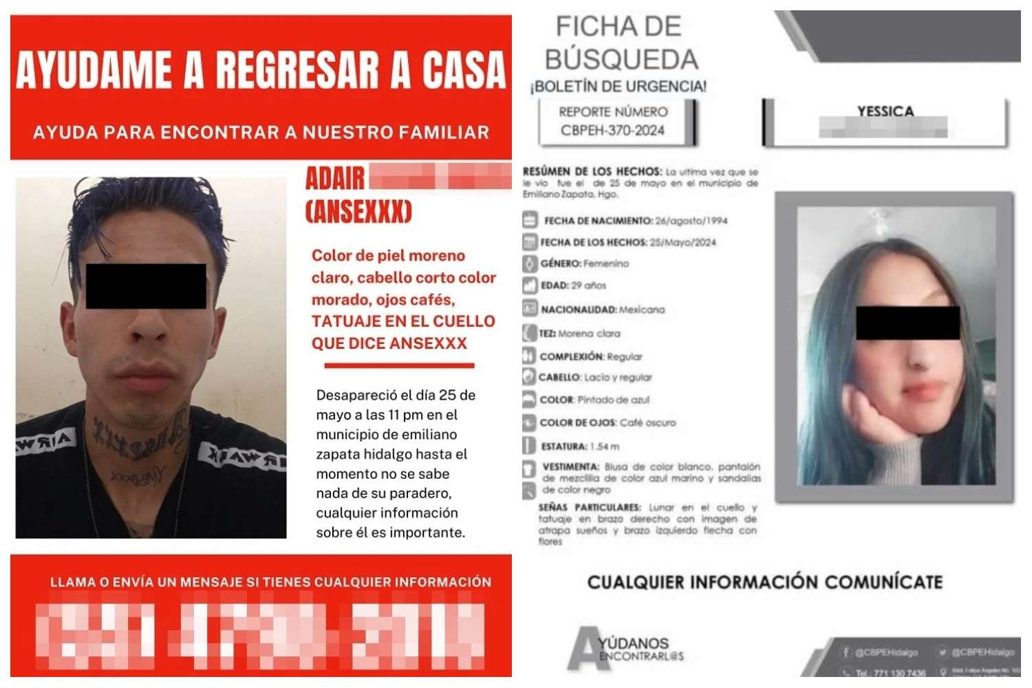 Hallan cuerpos de Adair y Yessica, estaban desaparecidos