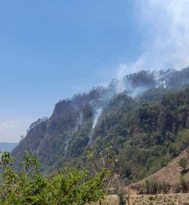 Dos incendios forestales activos en Hidalgo, en Tenango de Doria suma tres días