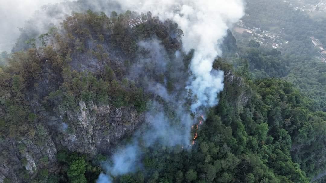 Incendio forestal de Tenango de Doria, controlado al 100 por ciento tras seis días