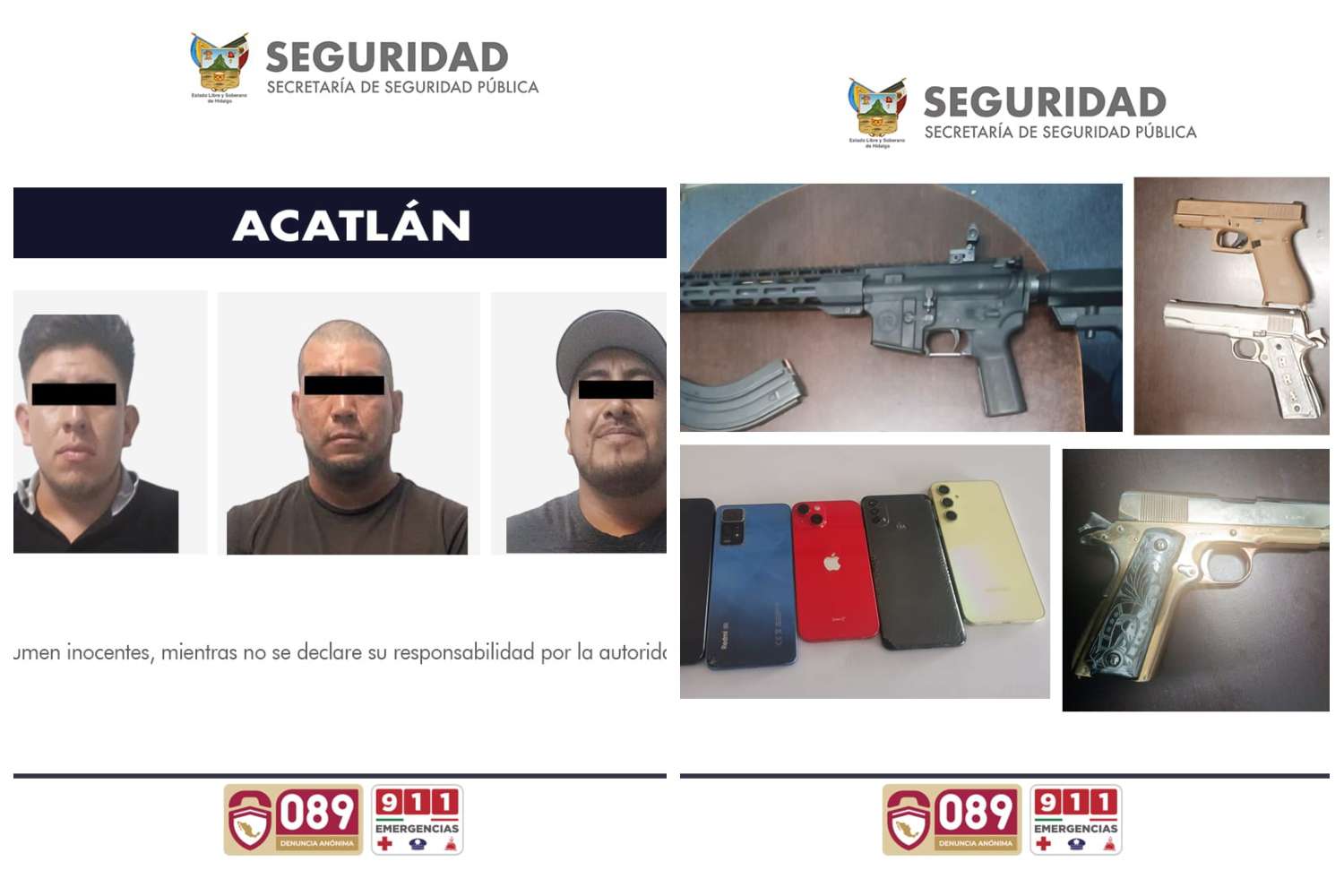 Al menos 5 detenidos durante jornada electoral, 4 portaban armas de fuego