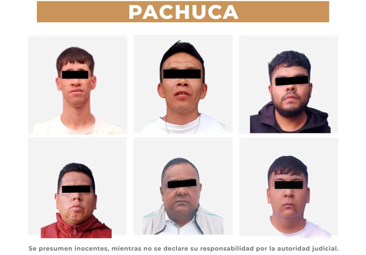 Detienen a seis personas en Pachuca por robo y asalto