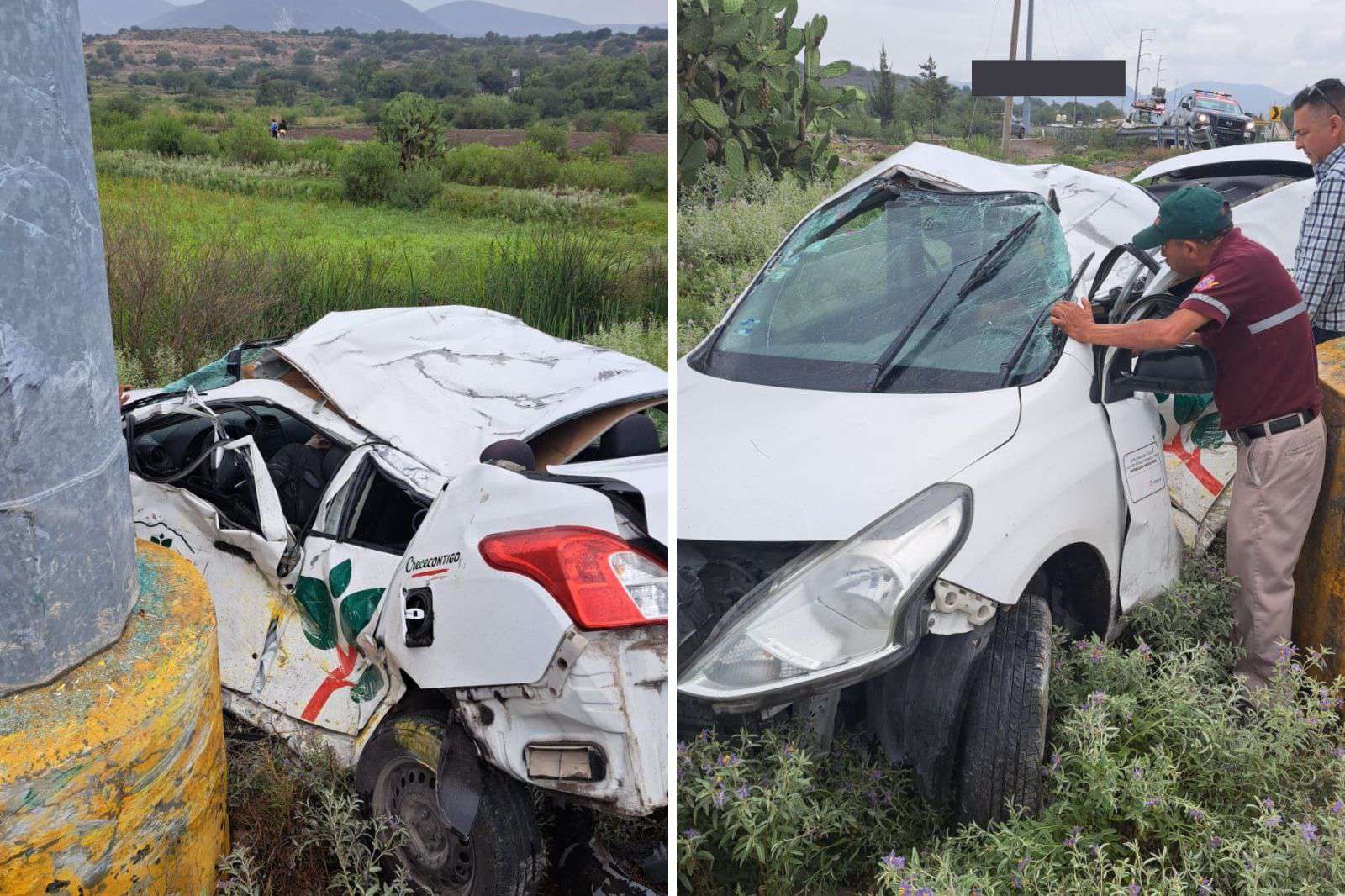 Funcionario de Tasquillo sufre accidente en la carretera México-Laredo