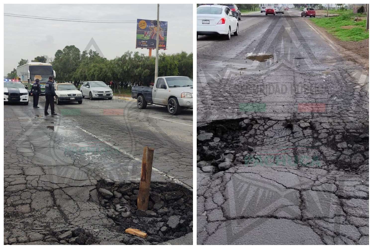 Lluvias provocan hundimiento en carretera México-Pachuca