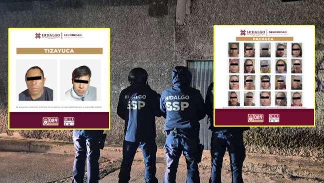 SSPH detiene a 22 personas en operativos contra narcomenudeo en Pachuca y Tizayuca