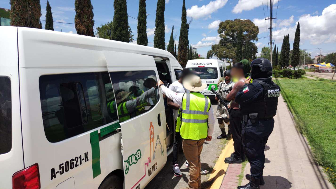 Tizayuca: en operativo detienen a indocumentados en transporte público