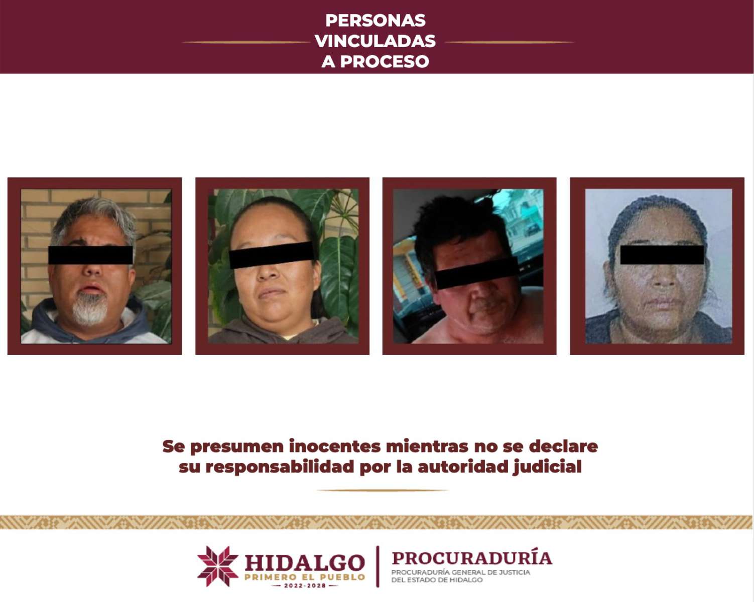 Vinculan a proceso a cuatro personas por narcomenudeo en Ixmiquilpan