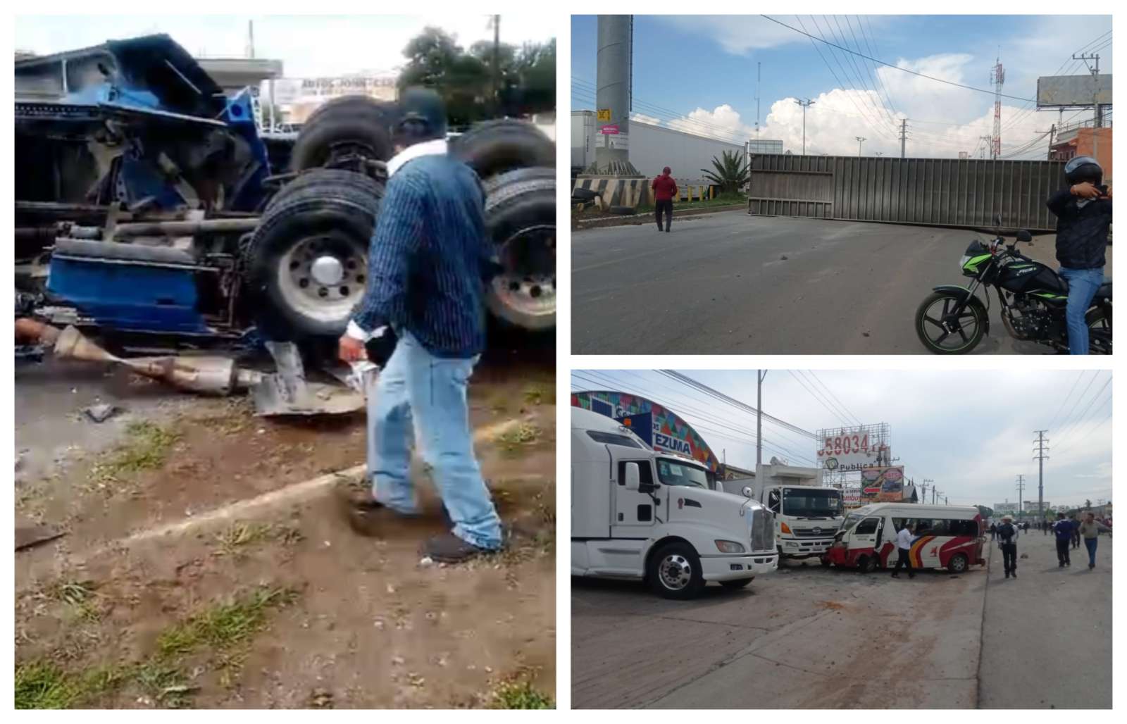 Tulancingo: tráiler sin frenos impacta contra 11 vehículos y deja varios heridos | VIDEO