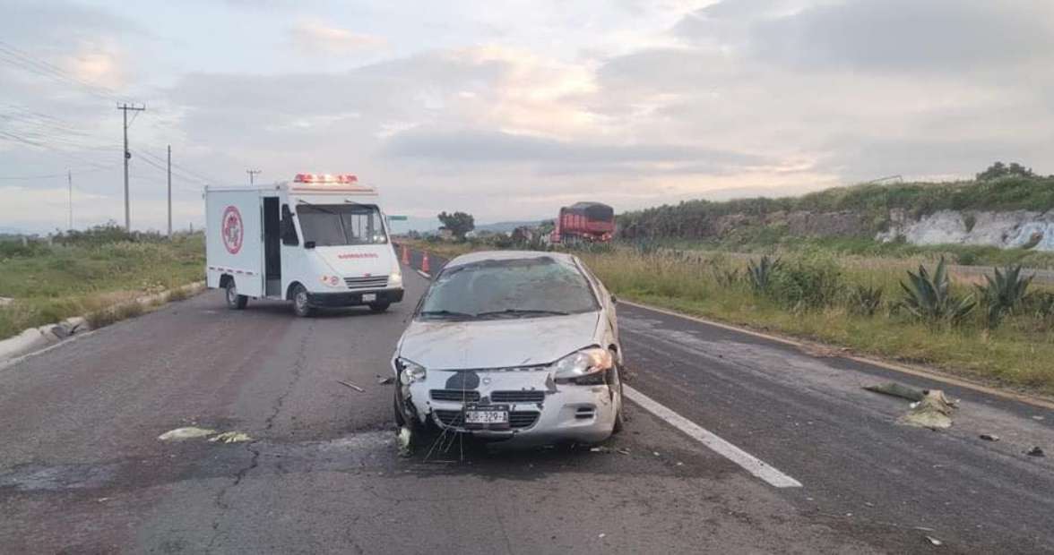 Accidente en carretera Pachuca-Sahagún deja dos lesionados