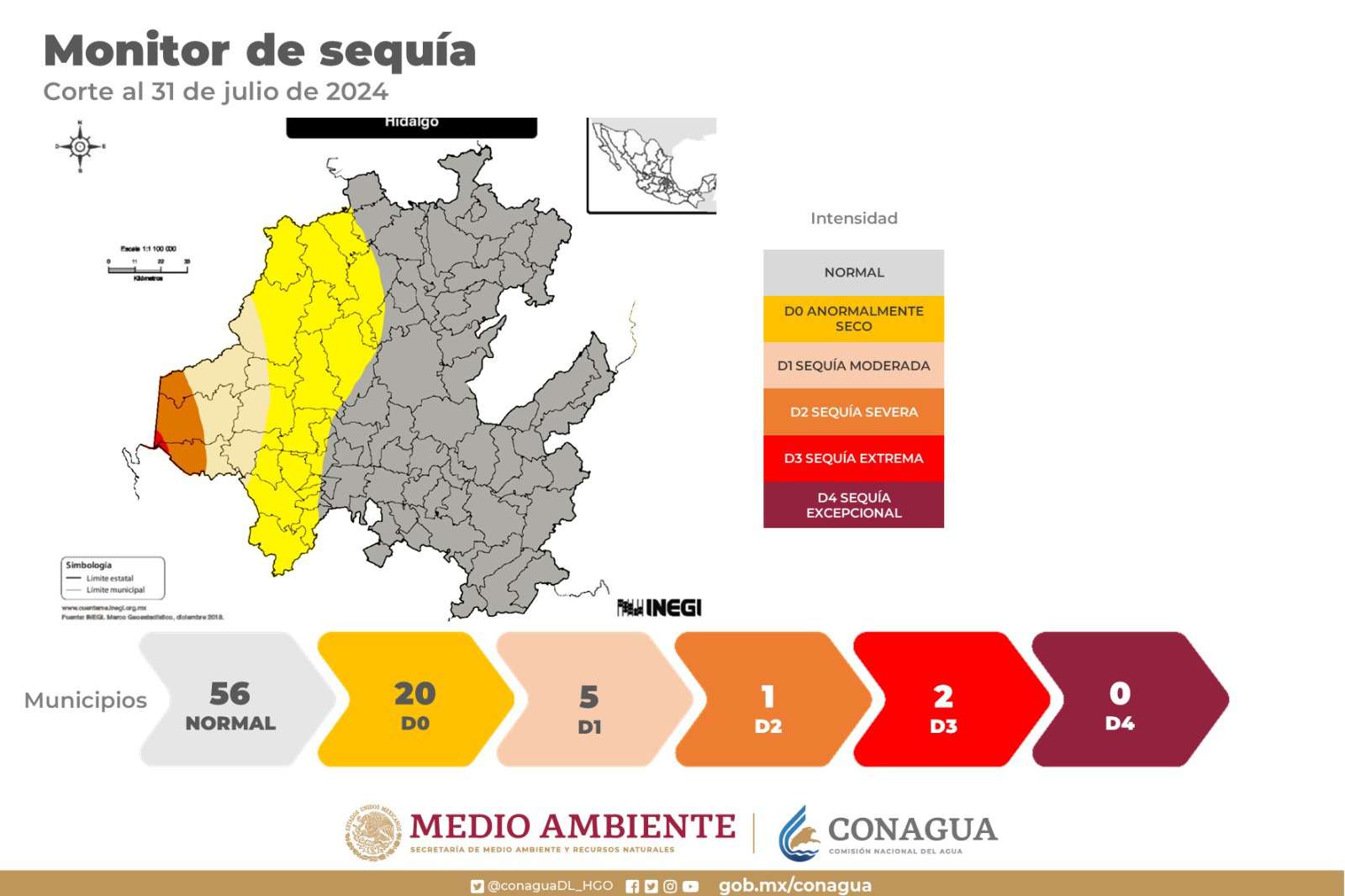 Sequia extrema en Hidalgo se reduce a dos municipios; ve cuáles son