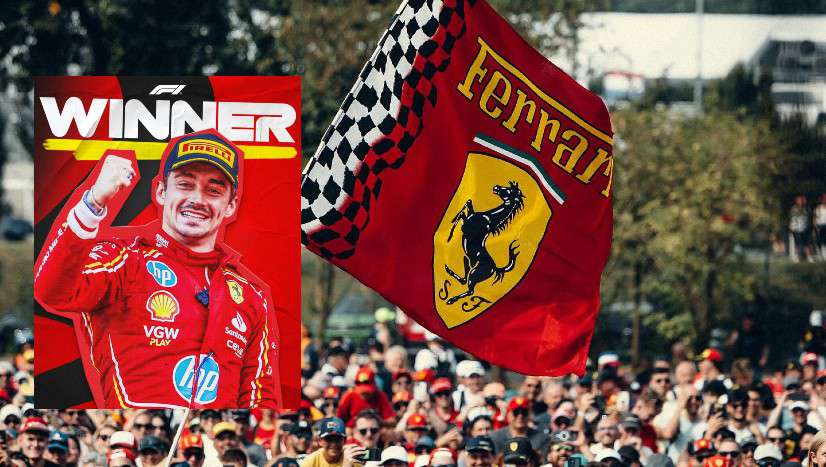 ¡Fiesta Tifosi” Charles Leclerc gana el Gran Premio de Italia; “Checo” termina octavo