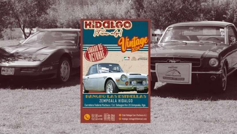 ¡Hidalgo Vintage 2024! El evento para los amantes de los autos clásicos en Zempoala