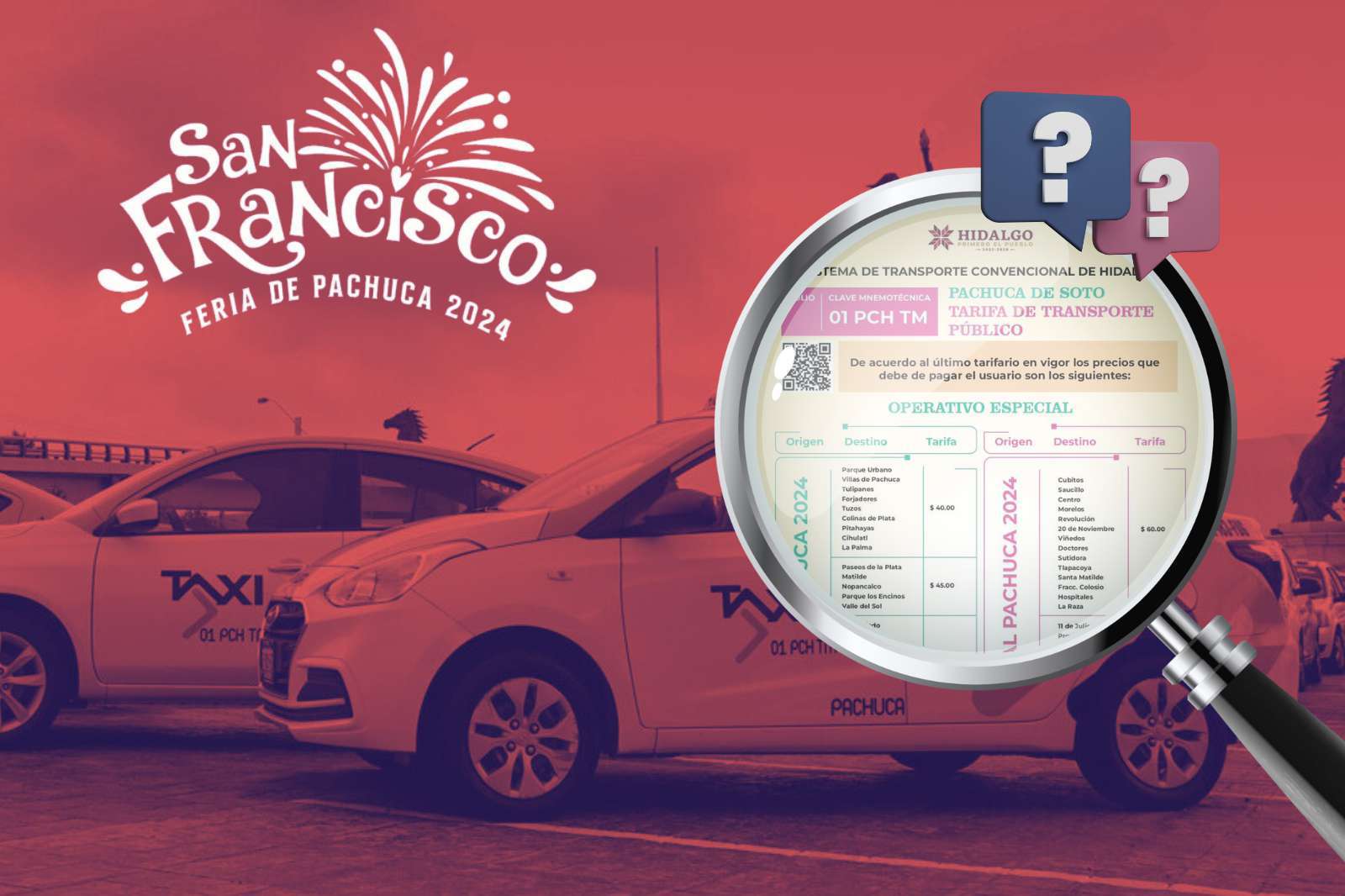 Tarifas de taxi para la Feria Pachuca 2024: consulta los precios oficiales