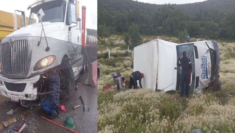 Caos vial en el Arco Norte por choque entre un tráiler y una camioneta; hay tres heridos