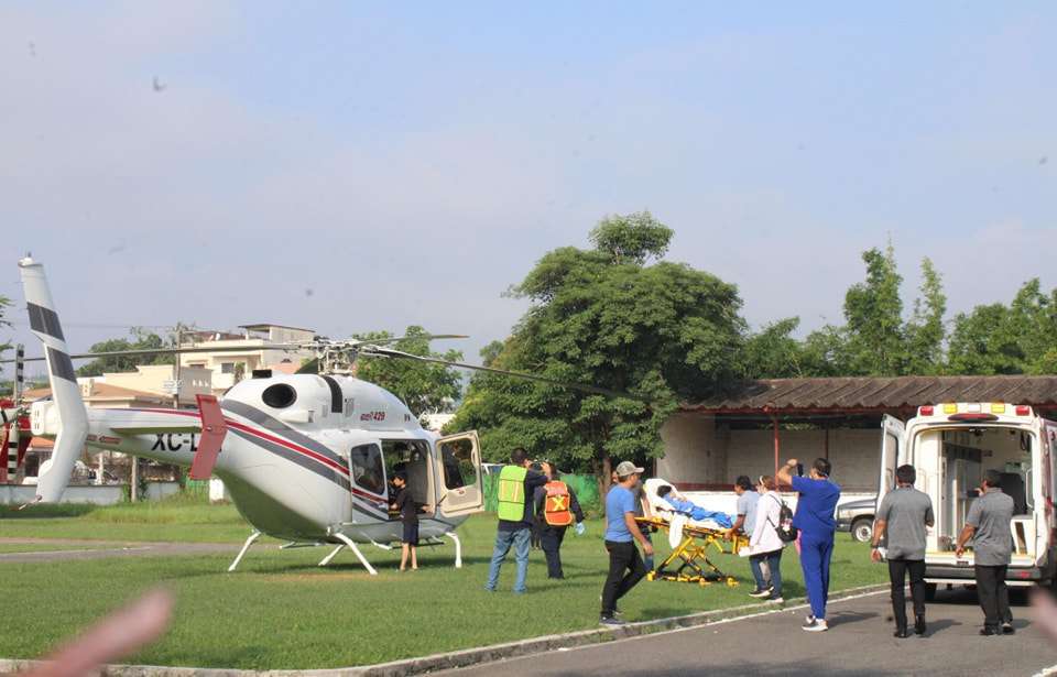 Adolescente de Huejutla es traslada a Hospital de la CDMX en helicóptero del Gobierno de Hidalgo