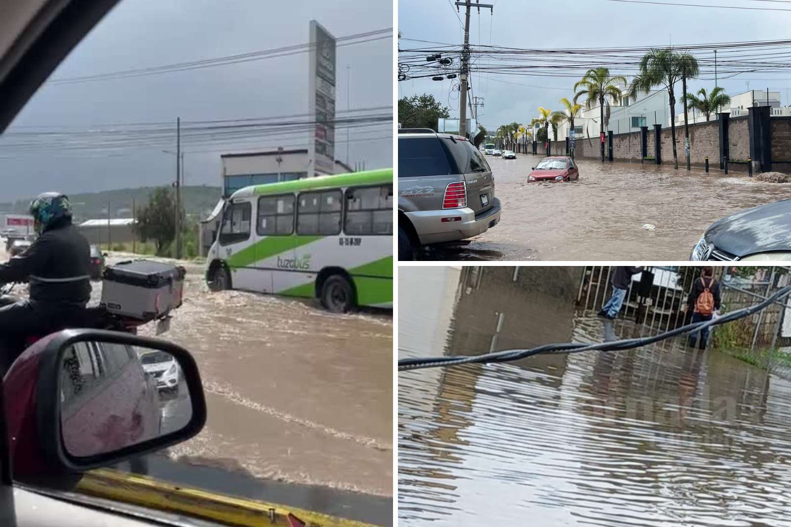 ¡Conduce con cuidado! Encharcamientos complican el sur de Pachuca. VIDEOS