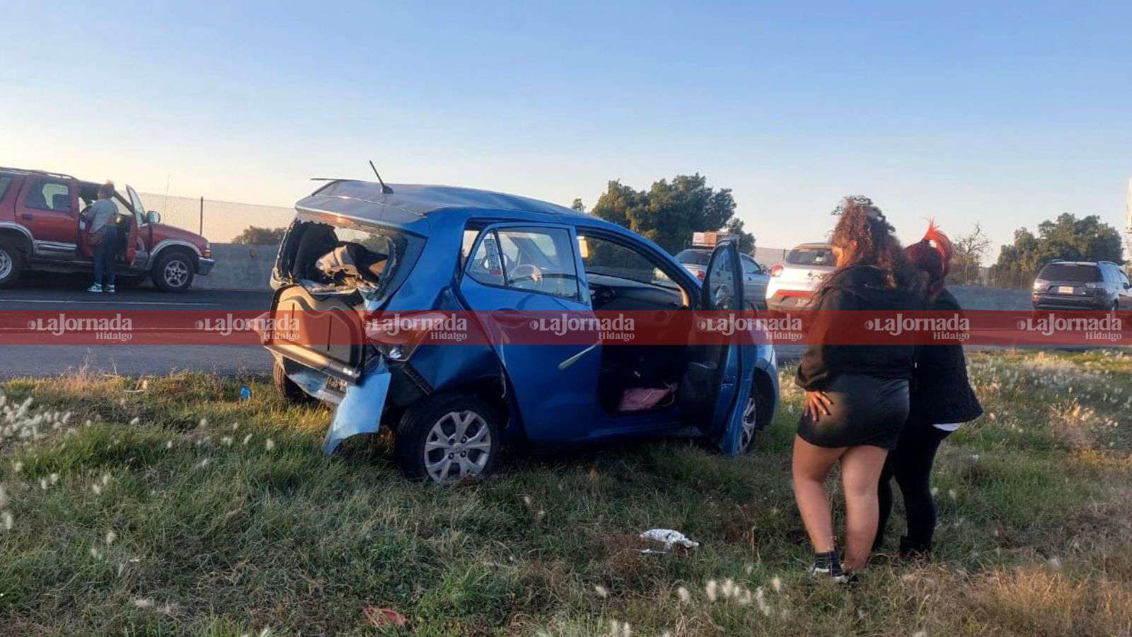 Viernes de accidentes en la México-Pachuca, se registra el choque de tres vehículos