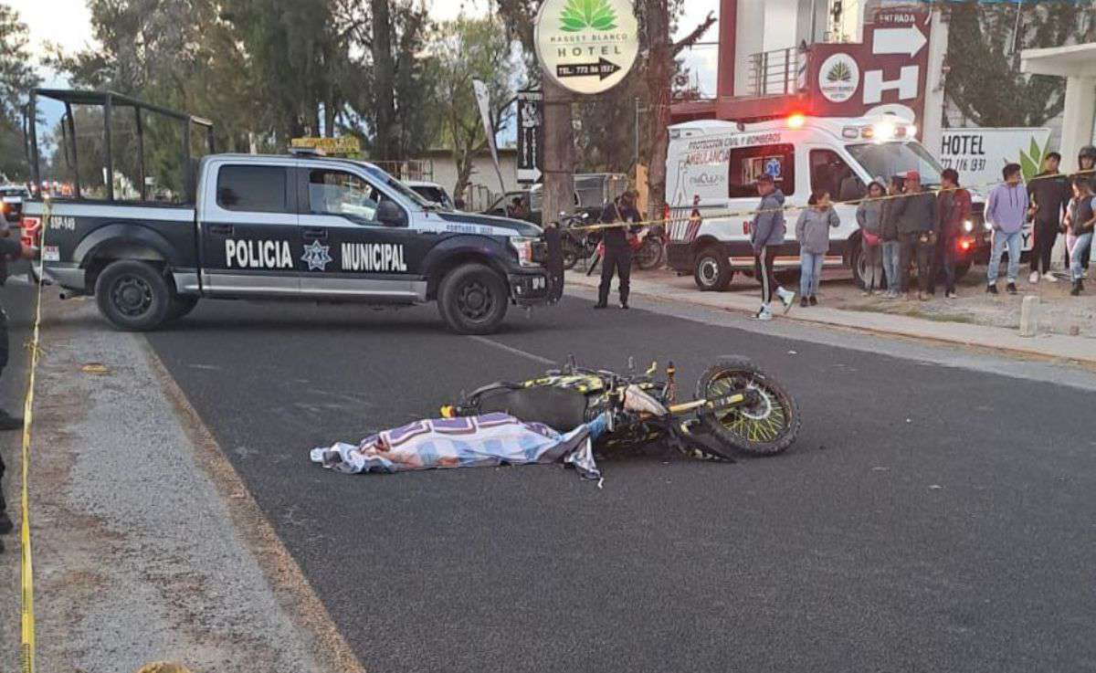 Ixmiquilpan: motociclista pierde la vida sobre la carretera Tephé-Progreso