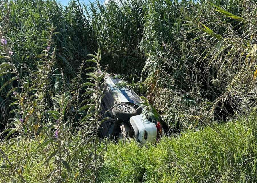 Tlahuelilpan: vuelca patrulla durante persecución de ladrón de motos