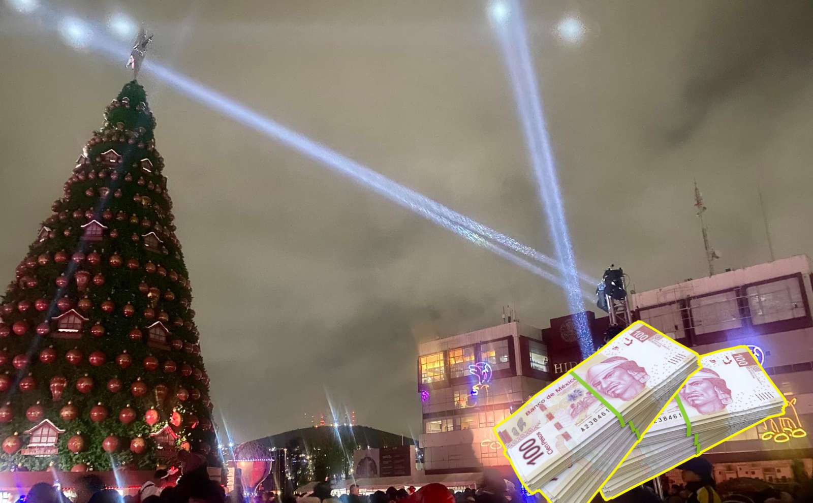 Pachuca: esto COSTÓ el árbol de Navidad y el nacimiento de Plaza Juárez para 2024