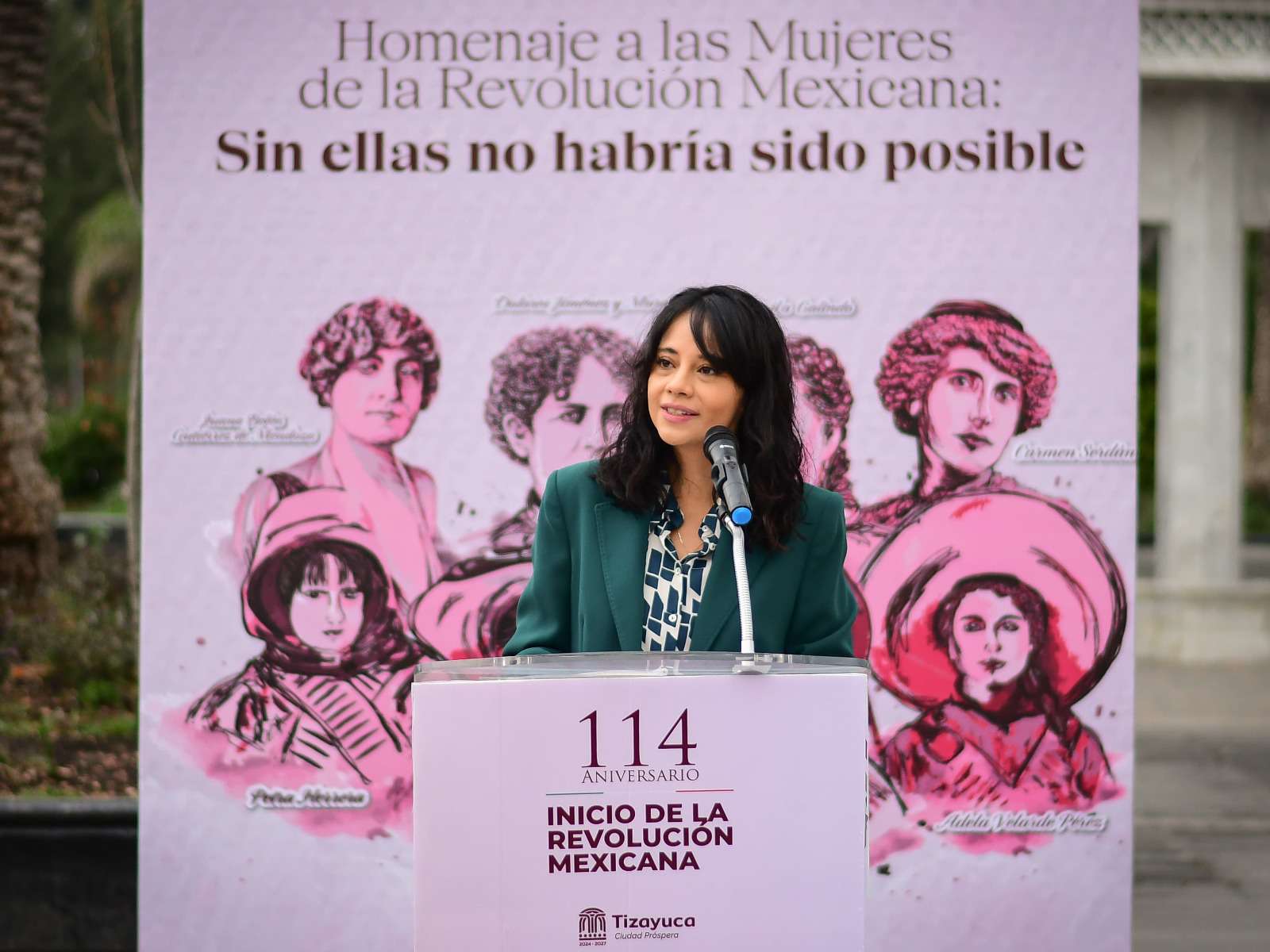 Tizayuca conmemora el 114 aniversario del inicio de la Revolución, con homenaje a mujeres revolucionarias